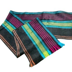 Colorful Striped Alpaca Blend Vertical Scarf Shupaca Shupaca dot com Brand